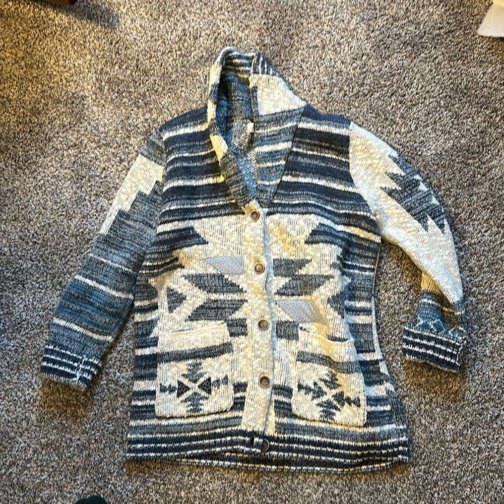 Lucky brand size mediumm cowl neck chunky cardigan